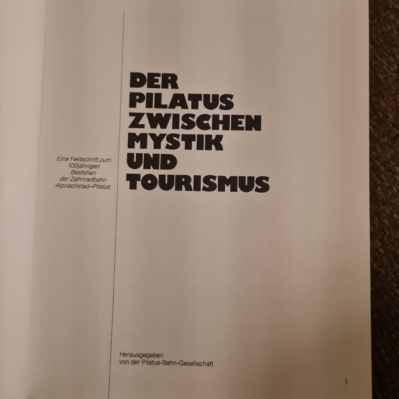 Bücher: Pilatus Zahnradbahn – Gebraucht aus Basel von Piscosour01 1