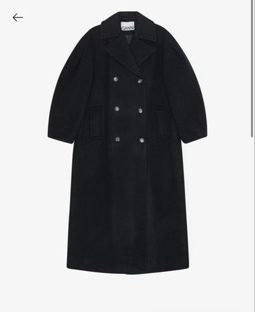 GANNI Mantel Peacoat Wool NEW