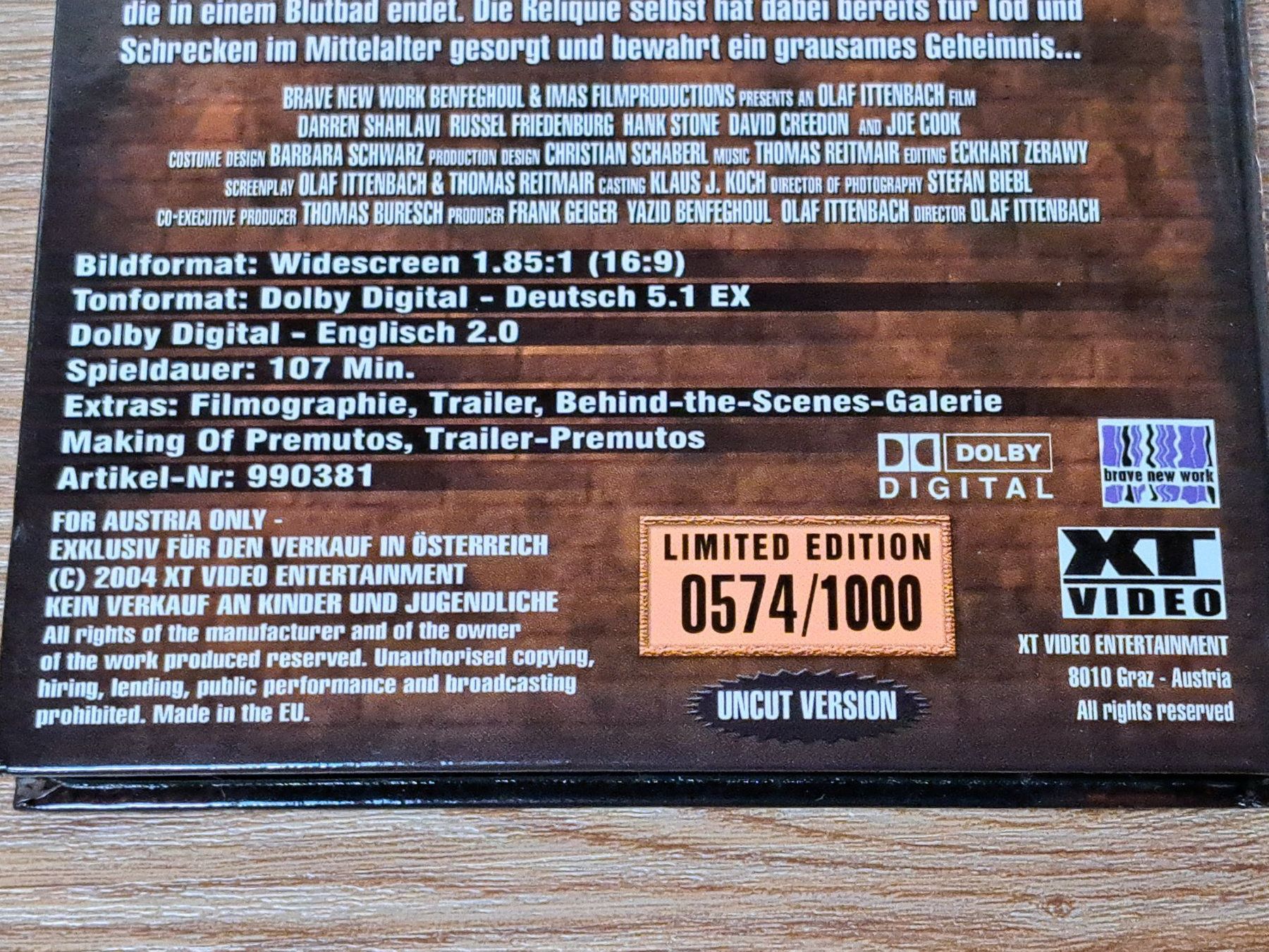 Tutti i DVDs: DVD BEYOND THE LIMITS, Olaf Ittenbach, Hardbox UNCUT! – Nuovo (secondo la descrizione) da Unterseen venduto da Kanica 5