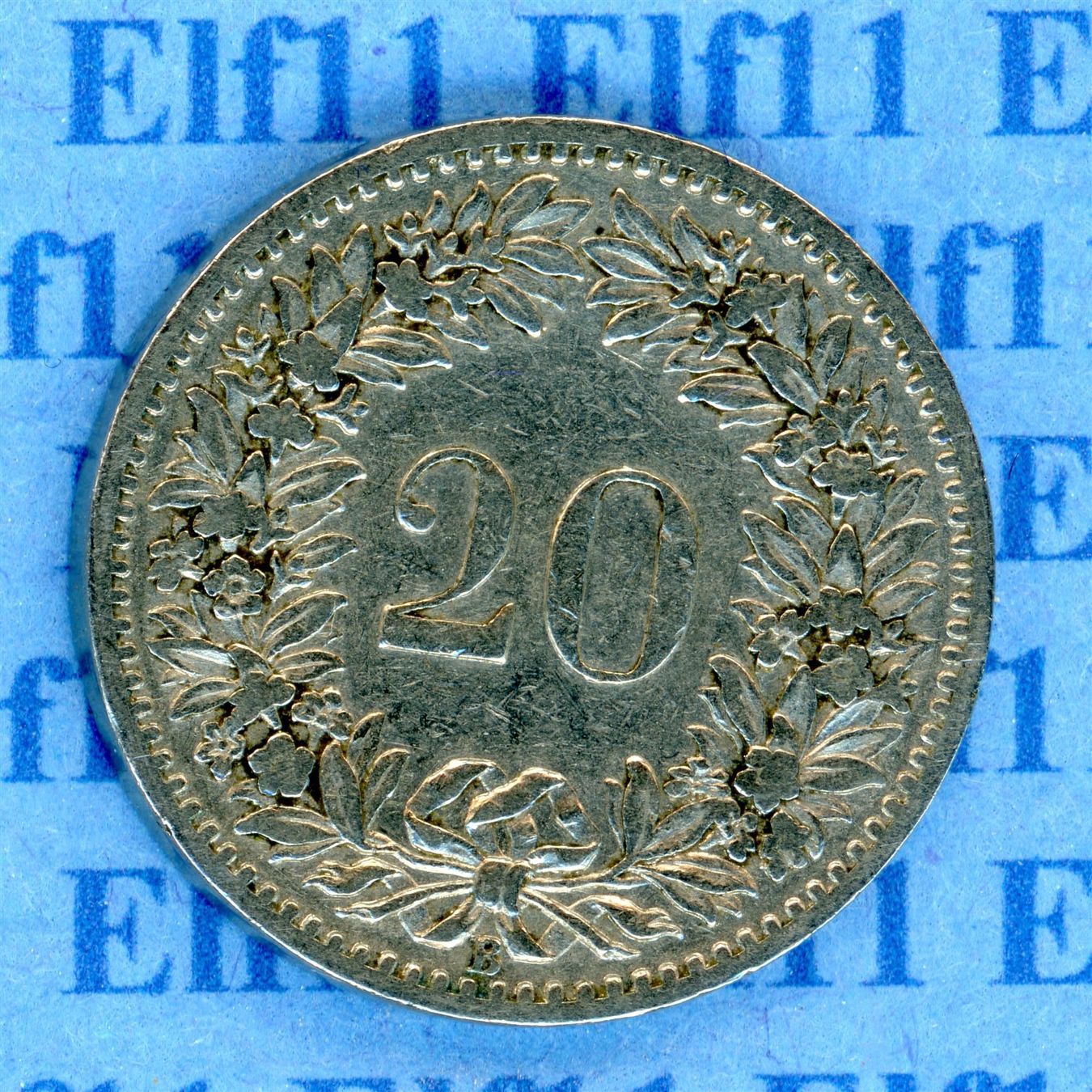 Tutti le monete: CHF___0.20 1893 s 20 Rappen – Usato da Widnau venduto da Elf11 1