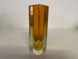 Orange Murano Sommerso Glas Vase, Flavio Poli