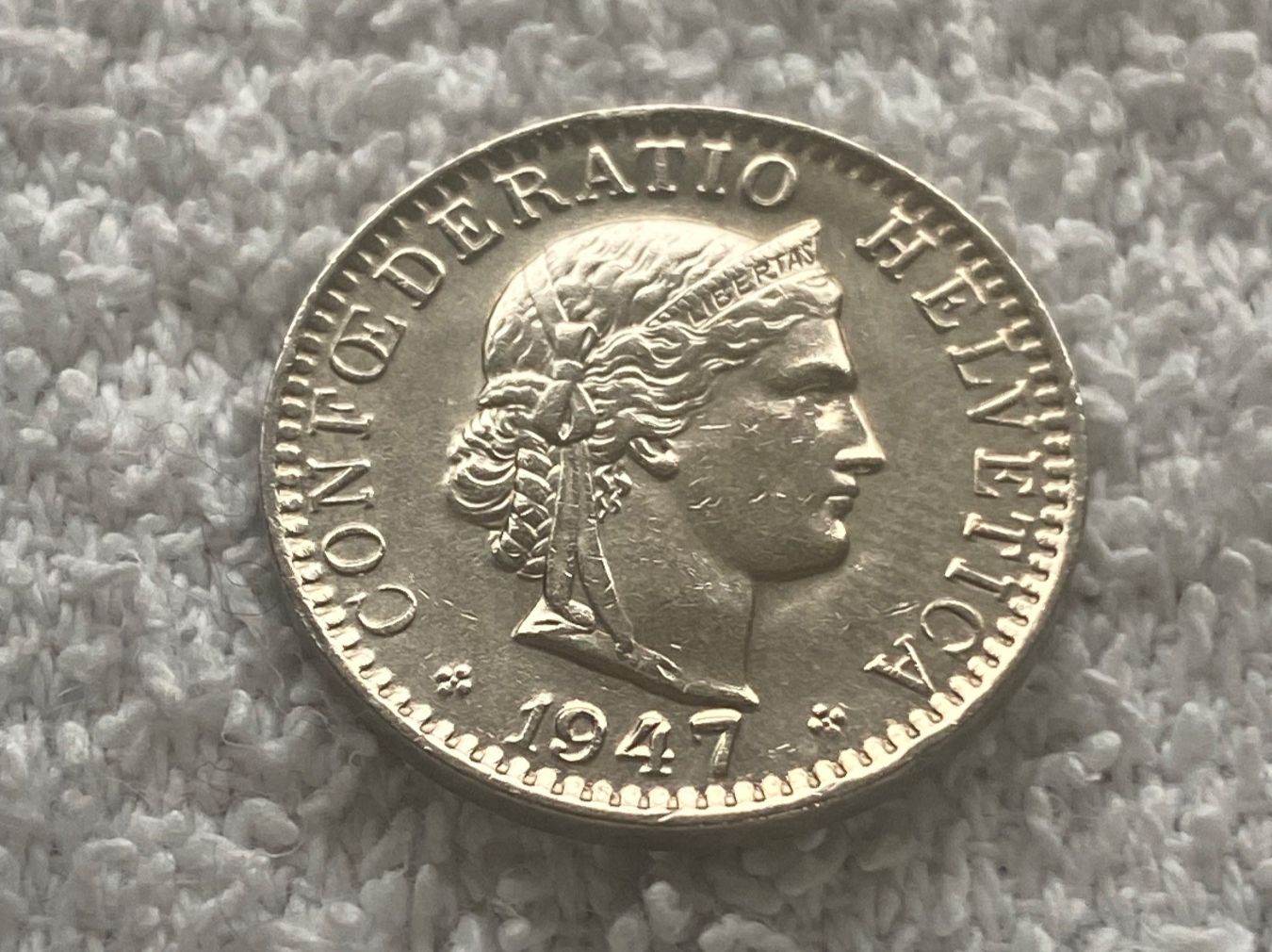 Tutti le monete: 20 centimes/rappen 1947 – Usato da Nyon venduto da Ilmi09