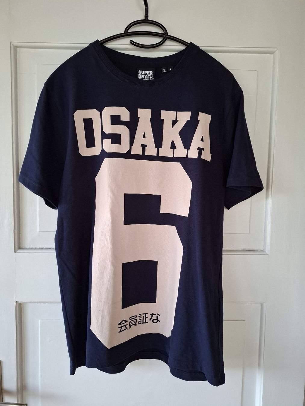 Superdry T-Shirts: Long Shirt Superdry Osaka dunkelblau L – Gebraucht aus Ennetbaden von Rosen1