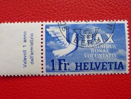 1945: PAX Nr.270 mit Ersttags-Halbmond-Stempel, 100.-+