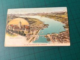 AK Zürichsee aus der Vogelschau 1907
