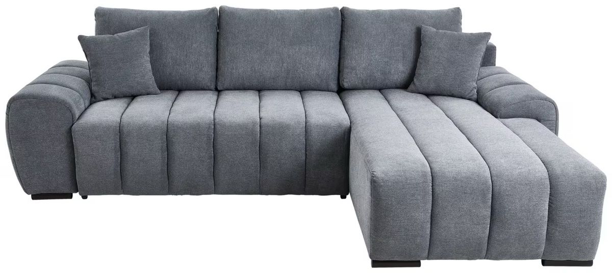 Divani: ECKSOFA Flachgewebe Dunkelgrau – Nuovo (secondo la descrizione) da Zürich venduto da motionsell