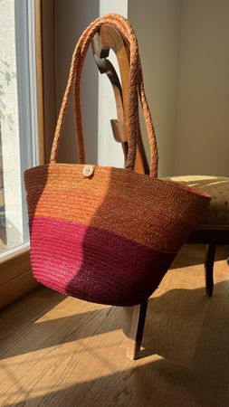 Borsa paglia colorata donna usata