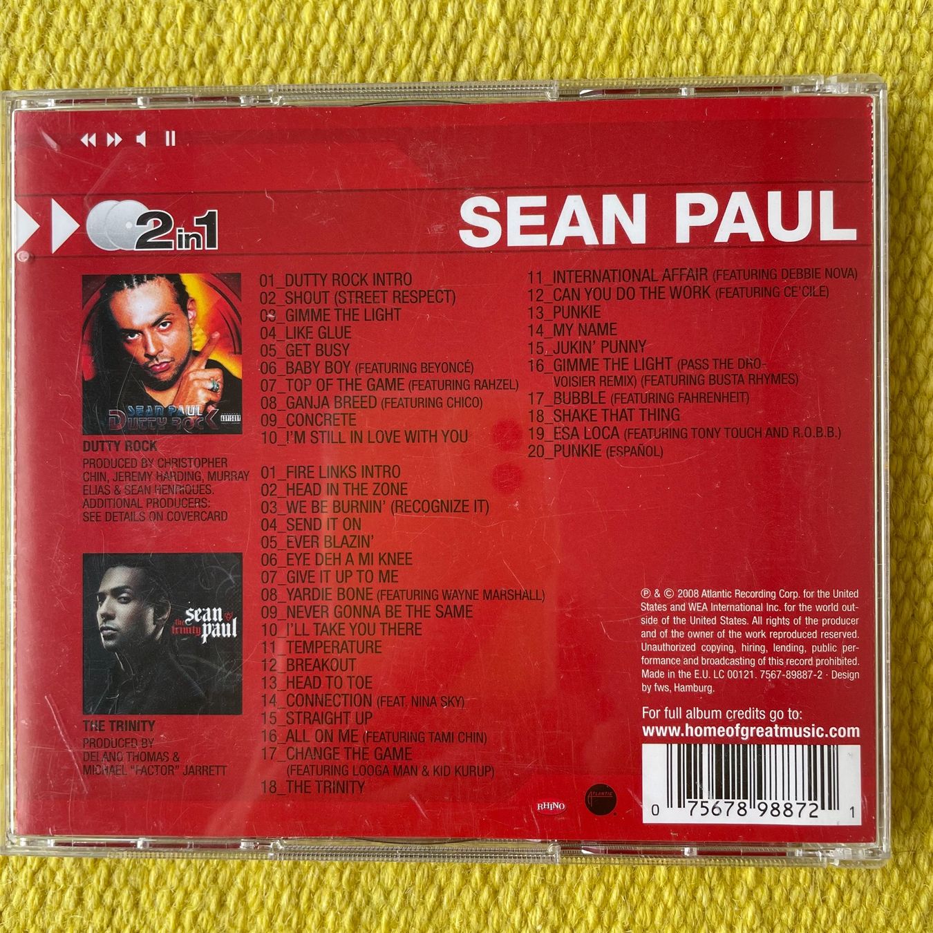 CDs: SEAN PAUL-2CD DUTTY ROCK/THE TRINITY – Gebraucht aus Rorschacherberg von CD-Roli 1