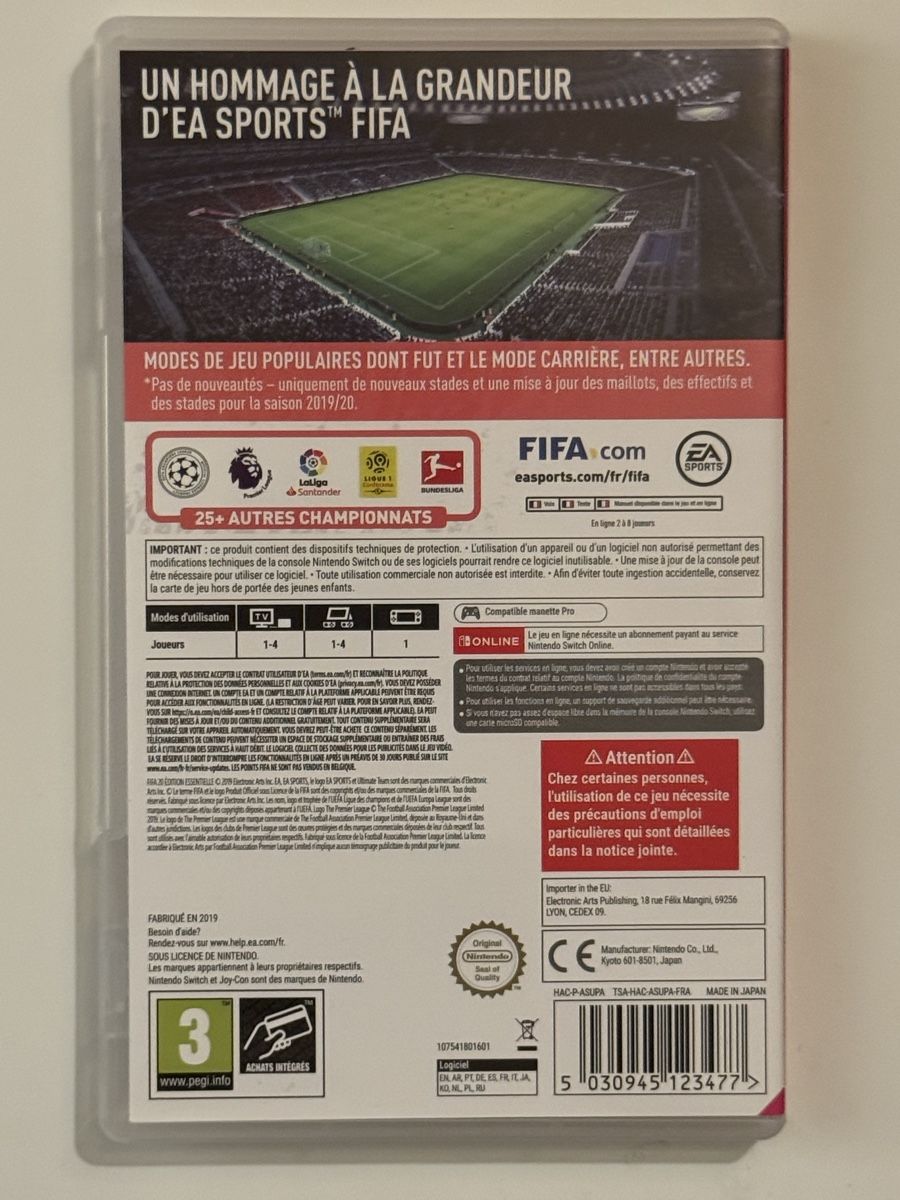 Giochi: Fifa 20 - Nintendo Switch – Usato da Zürich venduto da jabo22 1