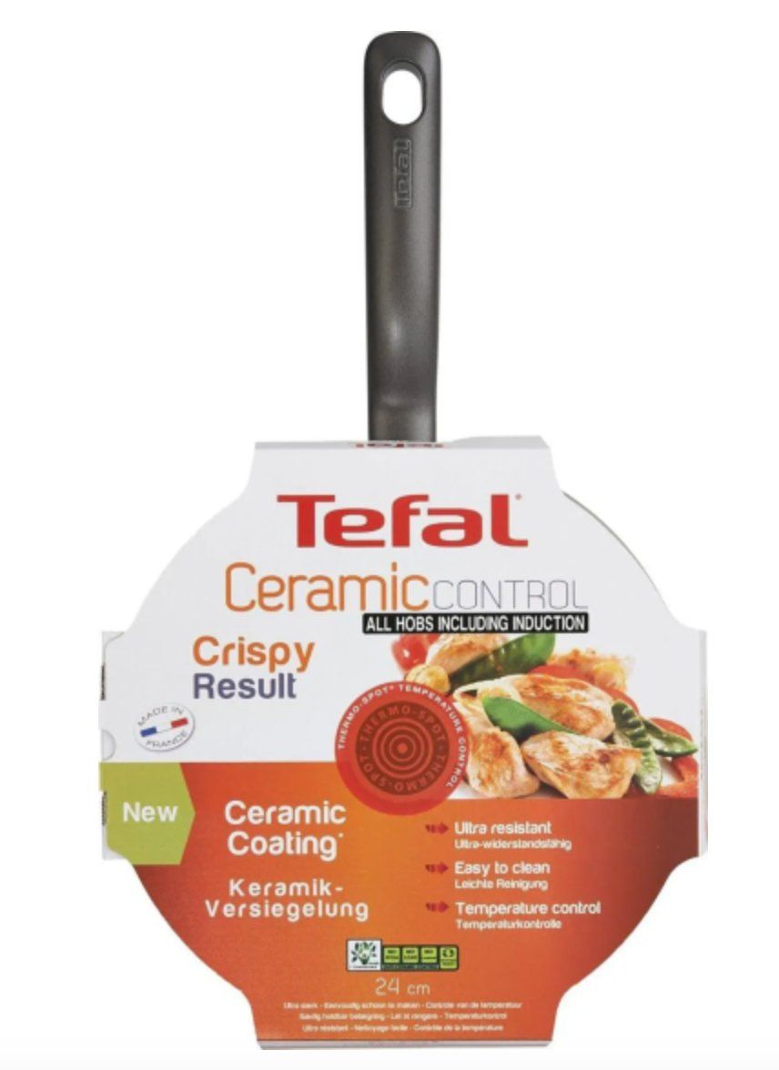 Tefal Padelle: TEFAL CERAMIC CONTROL POÊLE AVEC COUVERCLE 24 CM – Nuovo e nell'imballaggio originale da Châtelaine venduto da suisseshopping 1