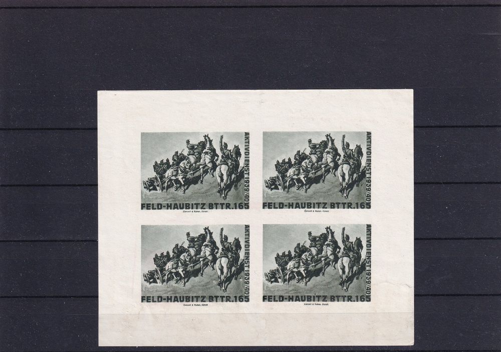 Tutti i francobolli: Artillerie F.Hb.Bttr.165: Nr. 339 / 4 – Nuovo (secondo la descrizione) da Birsfelden venduto da Sakurajima