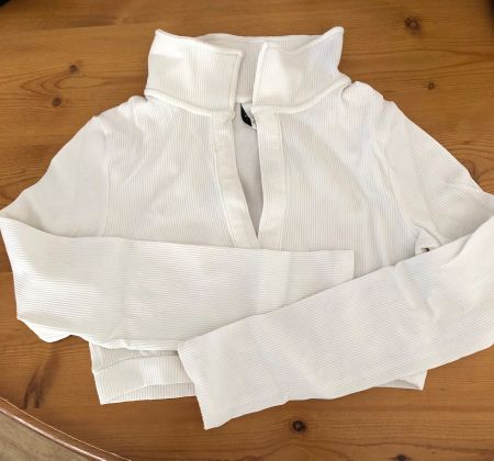 Trendiges Ripp-Shirt von NLY Trend, weiss, Grösse S