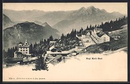 Rigi Kaltbad, Ortsansicht mit Bergpanora