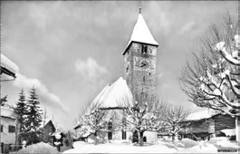 Klosters GR // ca. 1960 Dorf-Kirche