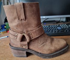Leder Stiefeletten braun, leather boots brown, gr. 37