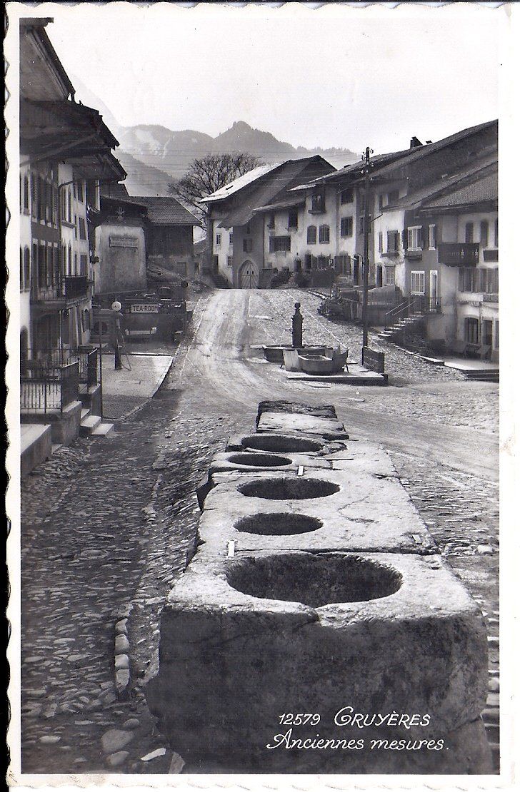 Cartes postales: GRUYÈRE, anciennes mesures – D'occasion à Les Verrières par Scampi0