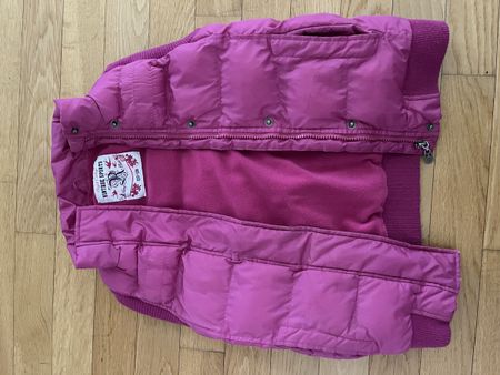 Pinke Daunenweste von Vintage Sports, Grösse 122/128 Top!