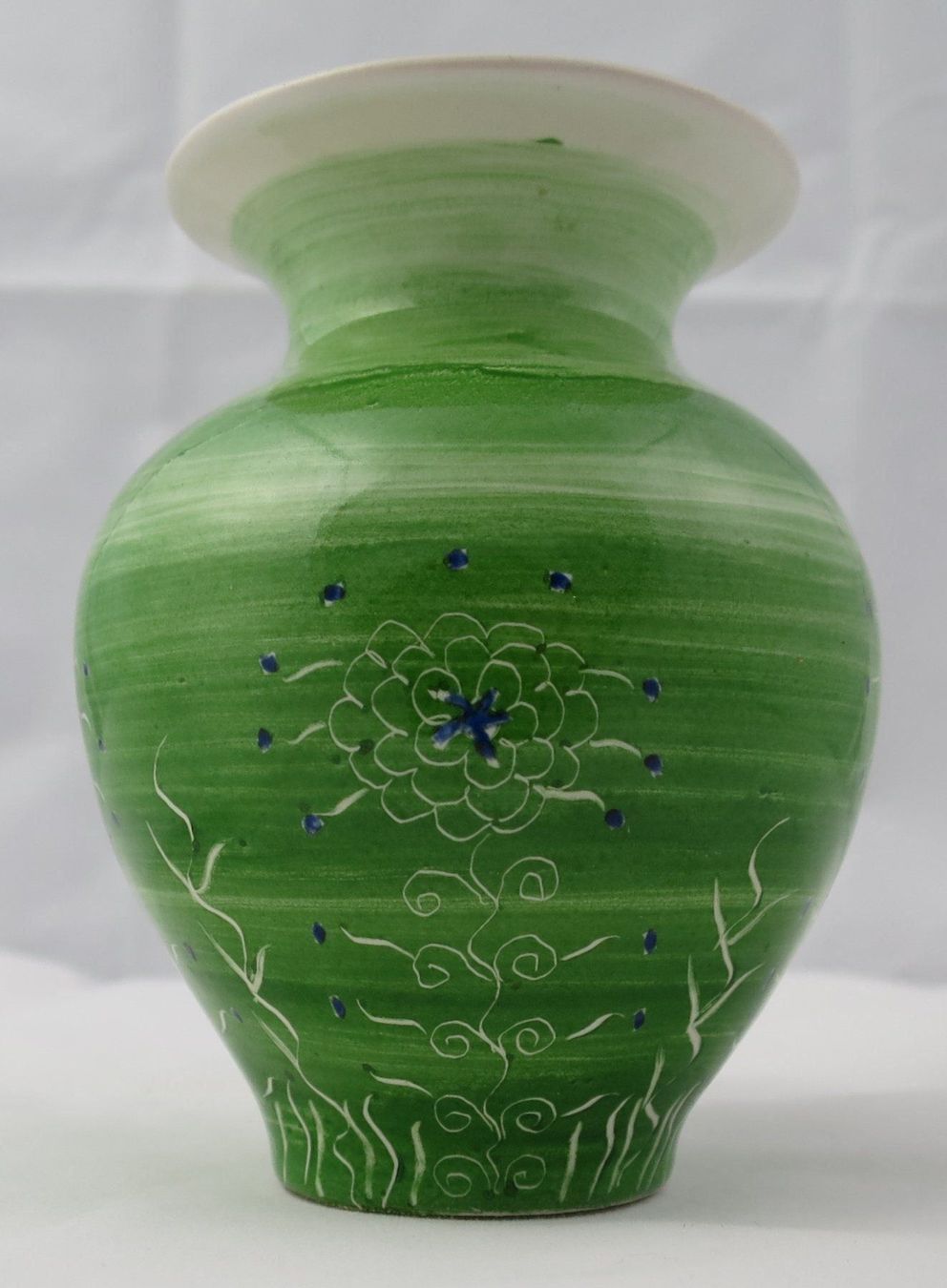 Vasi & Recipienti: Grüne Keramik Vase, handbemalt – Usato da Zürich venduto da 1.Simon 7