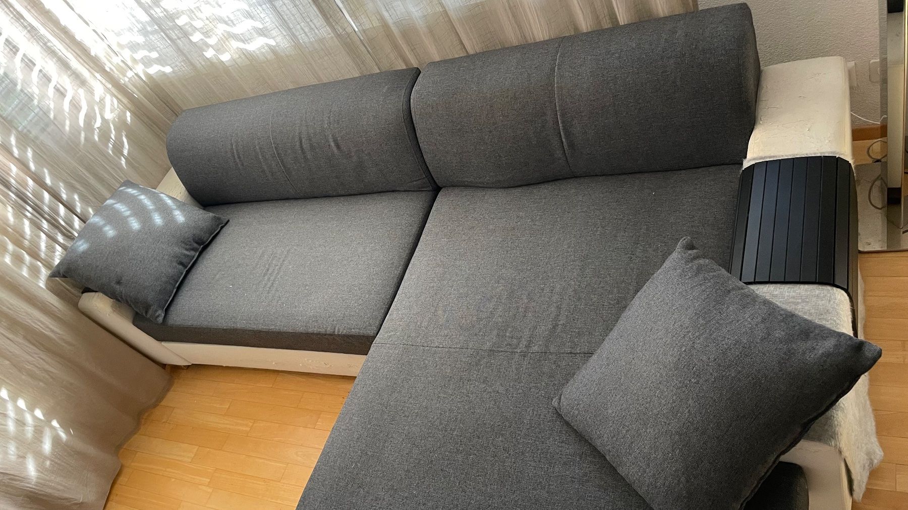 Conforama Sofas: Bequemes dunkelgraues Ecksofa mit Schlaffunktion – Gebraucht aus Zürich von sam_2jmt 1