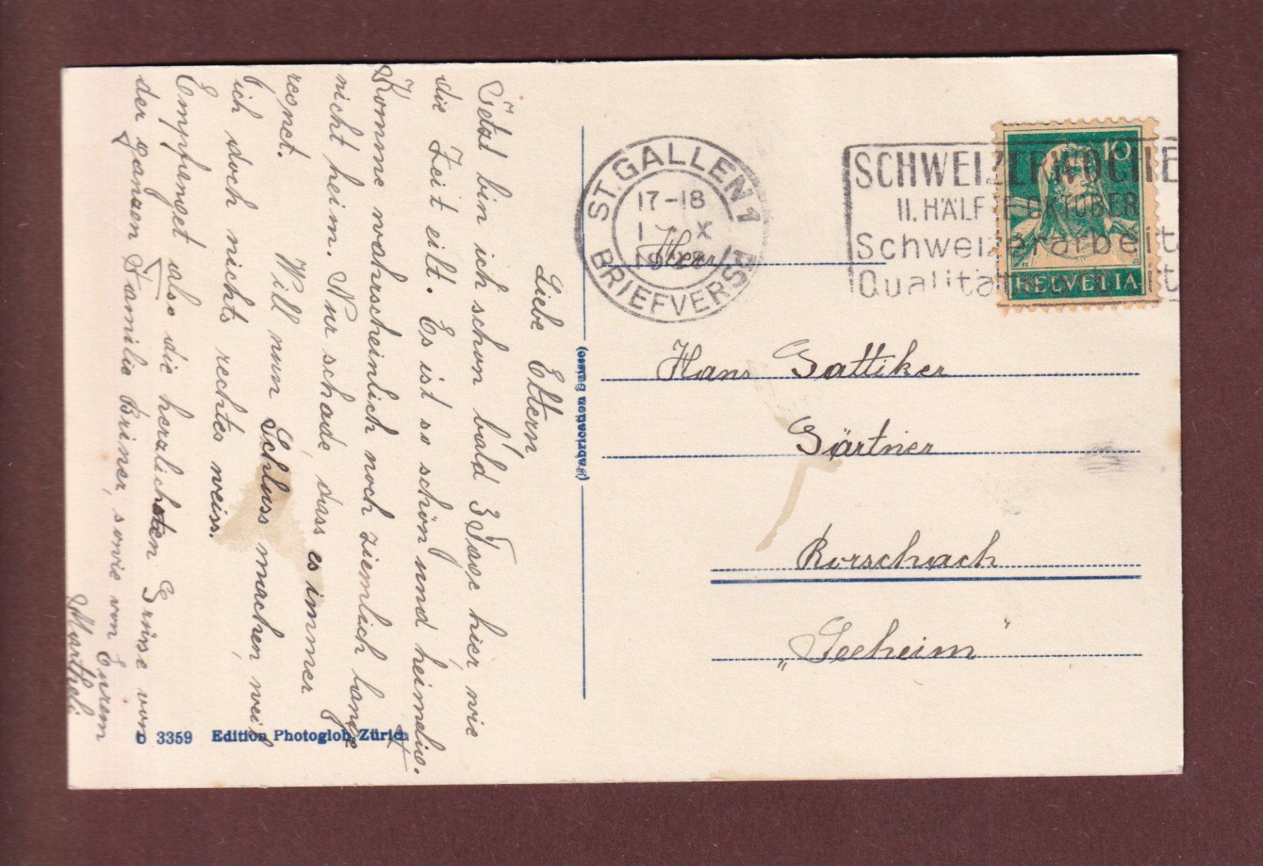 Cartoline postali: ST. GALLEN - Karlstor – Usato da Pully venduto da nicecards 1