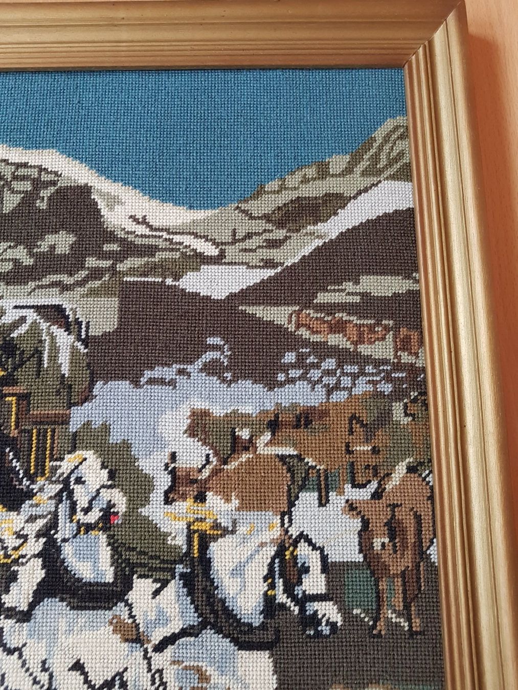 Foto & Immagini: GOBELINBILD GOTTHARDPOST MIT HOLZRAHMEN – Usato da Sax venduto da spazieren 2