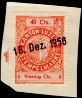 40 Cts. Fiskalmarke aus dem Kanton LUZERN