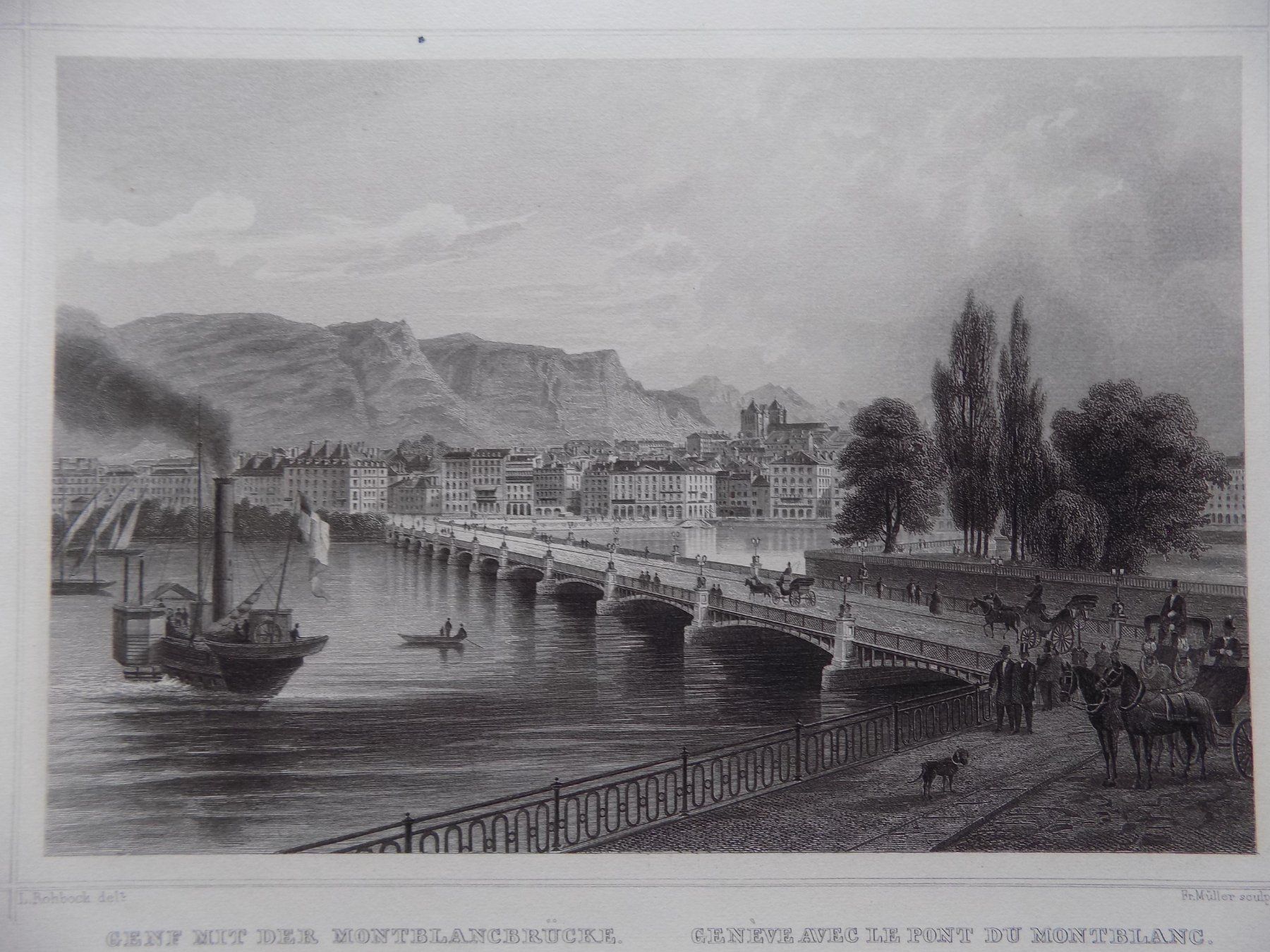 Stiche: Genève pont Montblanc – Gebraucht aus Risch von Rischli15 7