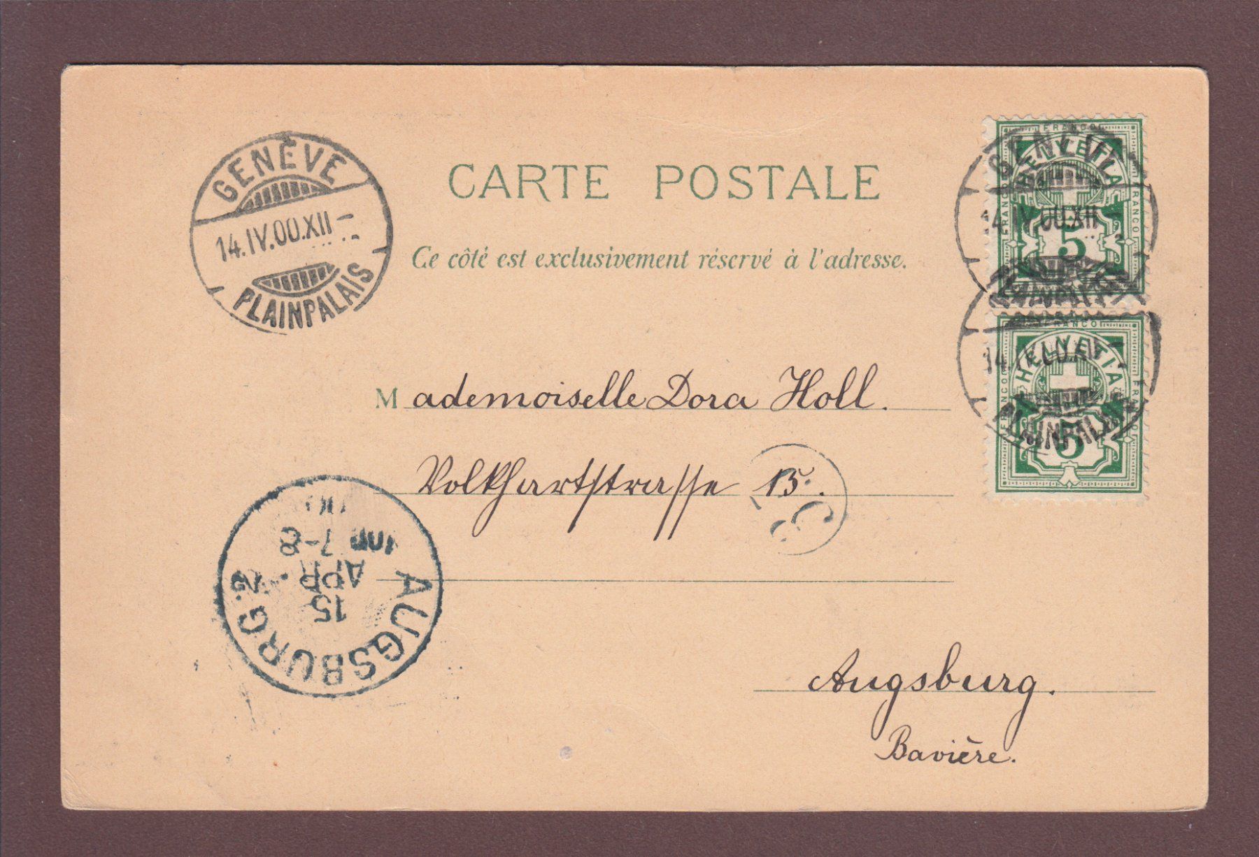 Cartoline postali: Bise à GENEVE - Barque du Léman - 1900 – Usato da Pully venduto da nicecards 1
