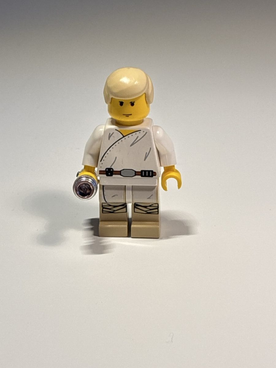 Lego Statuette: Lego Star Wars Luke Skywalker mit Chrome Lichtschwert – Usato da Speicher venduto da spla03