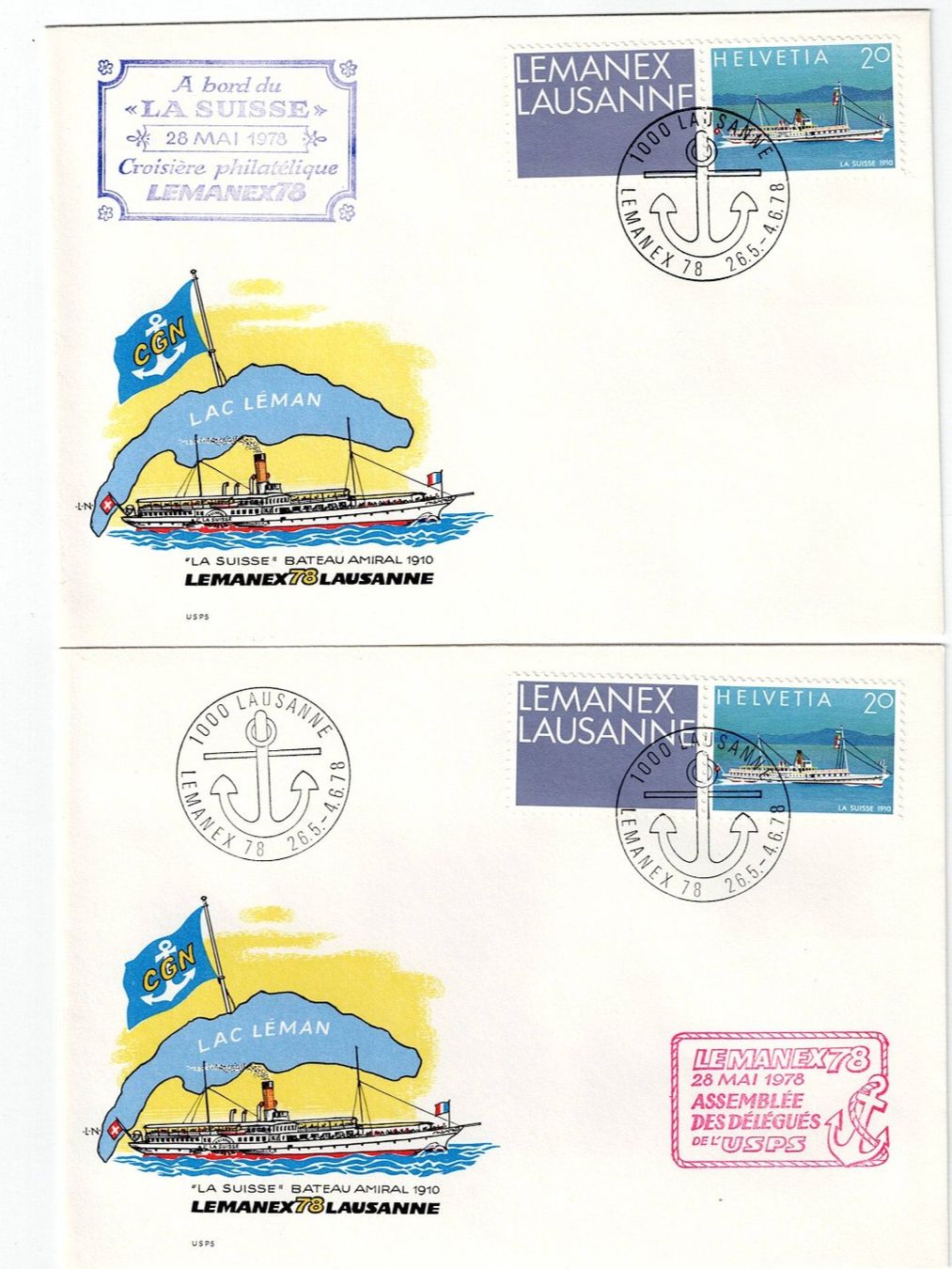 Alle Briefmarken: Schweiz, Lemanx 1978, 14 verschiedene Couverts – Gebraucht aus Hinteregg von McCharly01 1