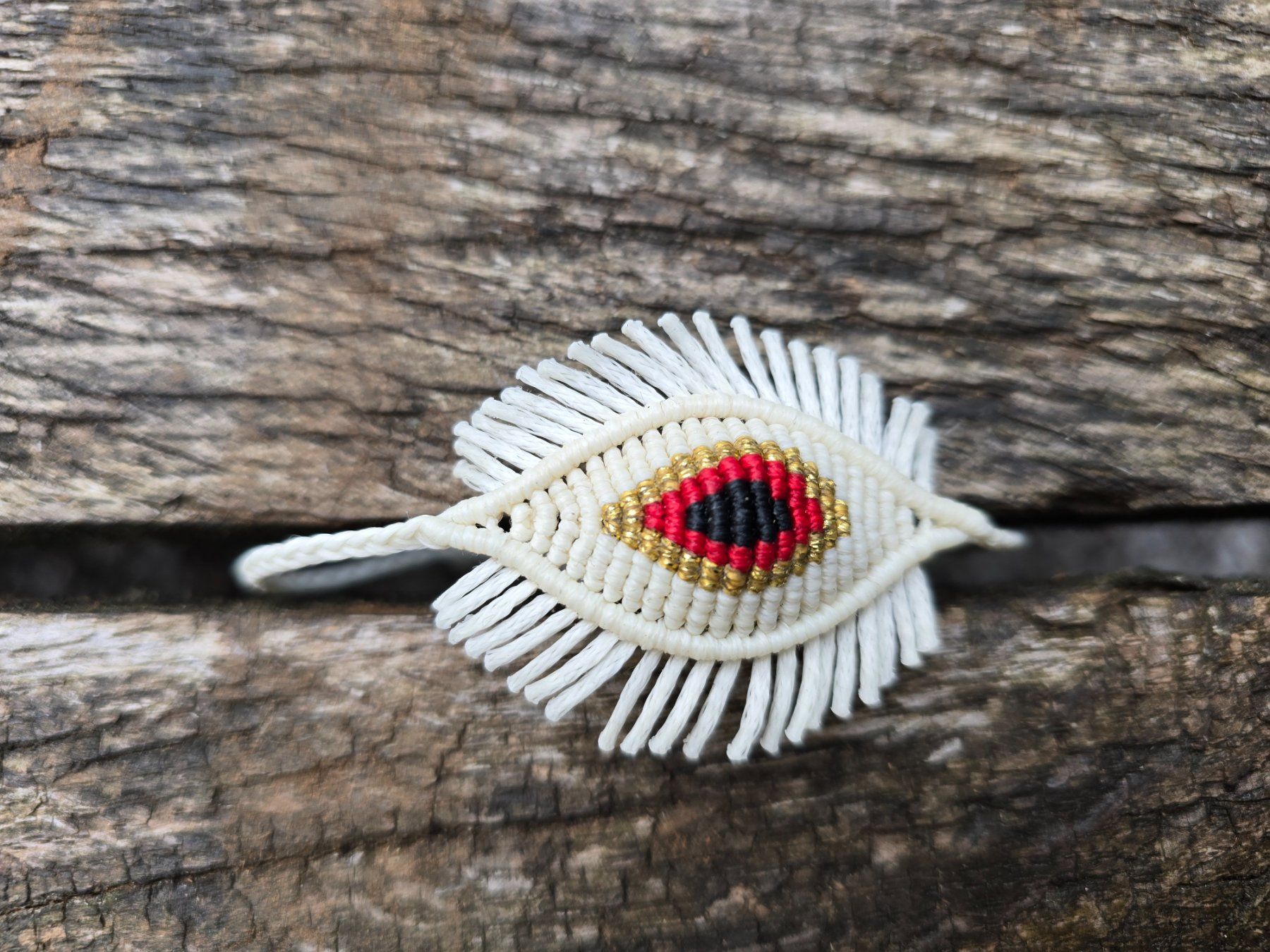 Armbänder & -reifen: Armband "EYE" blanc cassé-Sale – Neu (gemäss Beschreibung) aus Romanshorn von Rachacha