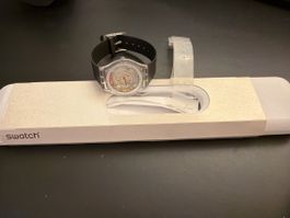 Swatch Uhr Clearly Skin SS08K109-S mit Beleg