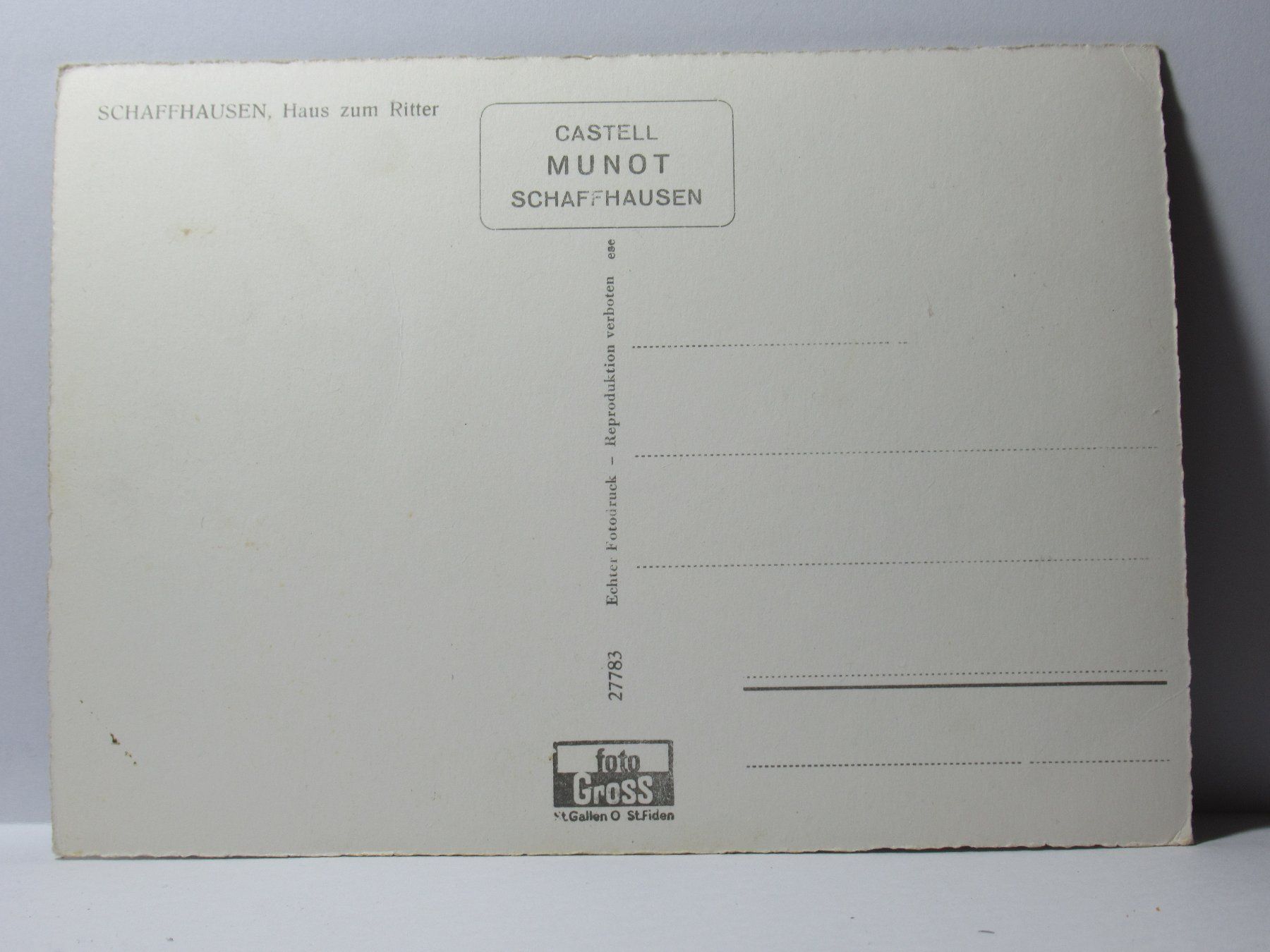 Cartoline postali: Schaffhausen , Haus zum Ritter – Nuovo (secondo la descrizione) da Grenchen venduto da Bluemchen1900 1