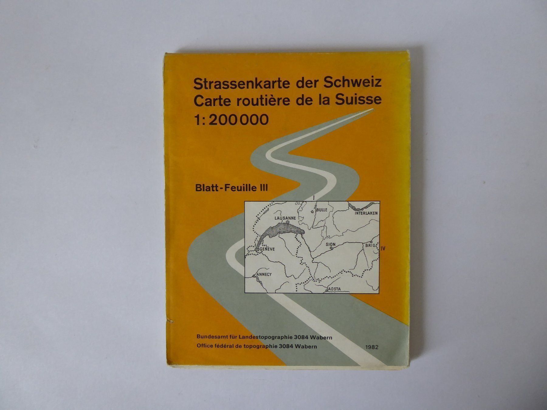 Cartine & Atlanti: Strassenkarte Schweiz, Blatt III, 1982, – Usato da Turbenthal venduto da Panau