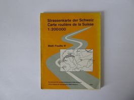 Strassenkarte Schweiz, Blatt III, 1982,