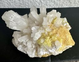 Quarz mit Schwefel - Gelber Kristall, Mineralien Sammler 💎