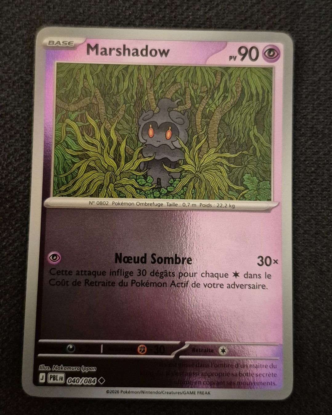 Pokémon Carte collezionabili: MARSHADOW 040/084 REVERSE POKEMON NUIT NOIRE – Usato da Grand-Lancy venduto da luc111