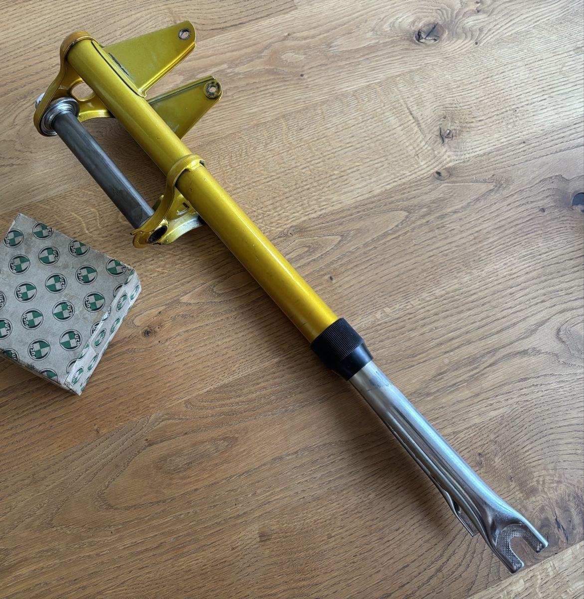Puch Ciclomotori: Original Puch MAXI-N Gabel Zitronengelb – Usato da Gerlafingen venduto da alpenbrevet 3