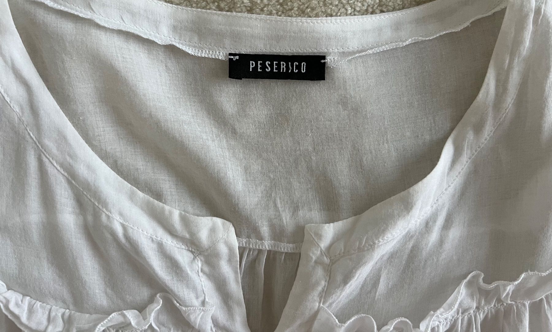 Peserico Camicette: Peserico Bluse Weiss Grösse 44 leicht transparent – Nuovo (secondo la descrizione) da Uster venduto da Family_Boutique 3