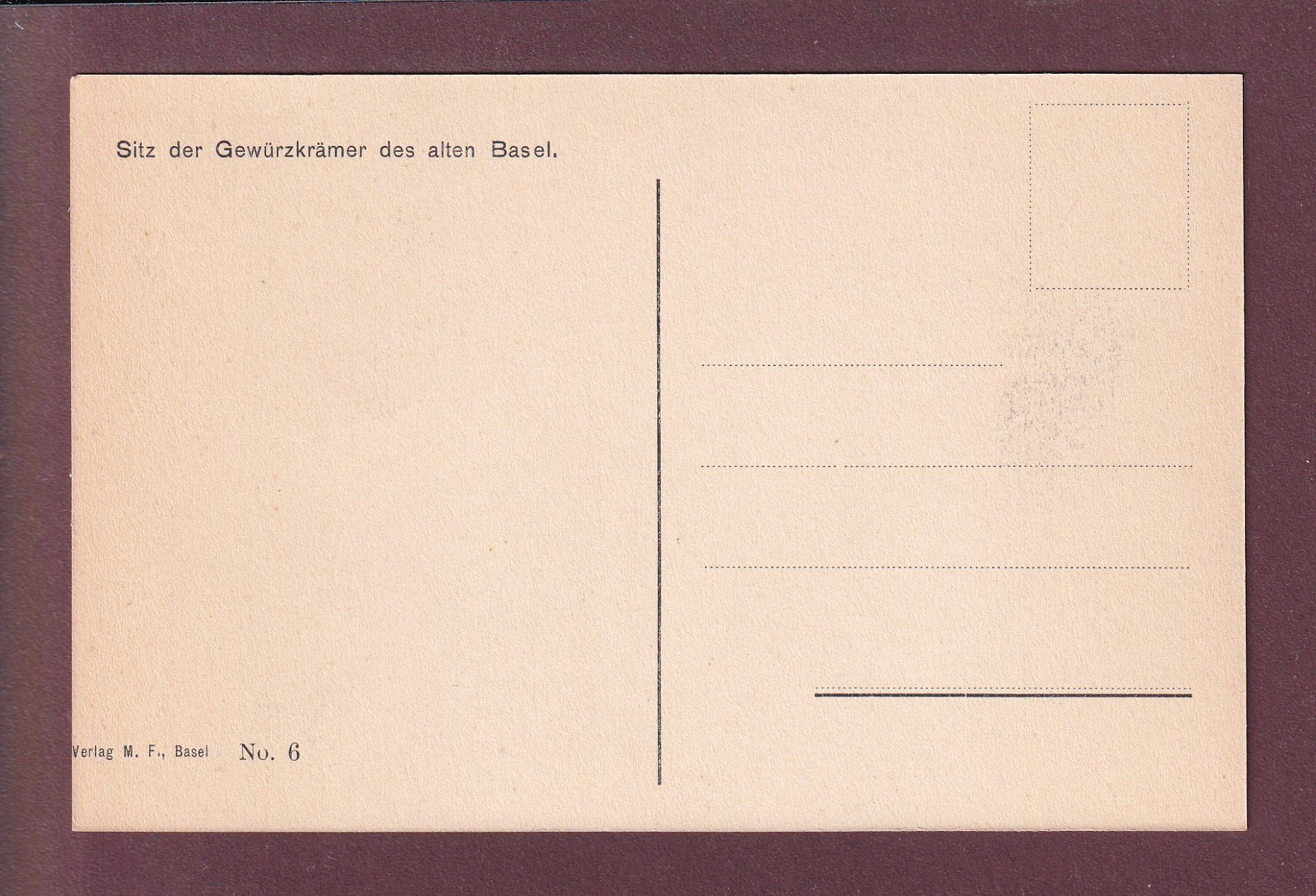 Ansichtskarten: Altes BASEL - Imbergässlein - Schuhmacher – Gebraucht aus Pully von nicecards 1