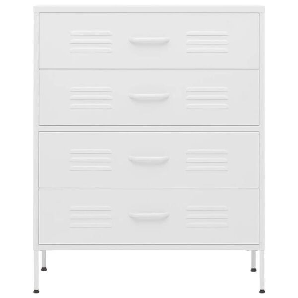 Cassettiere: Commode Blanc 80x35x101,5 cm Acier – Nuovo e nell'imballaggio originale da Palézieux venduto da bantouklan1 2