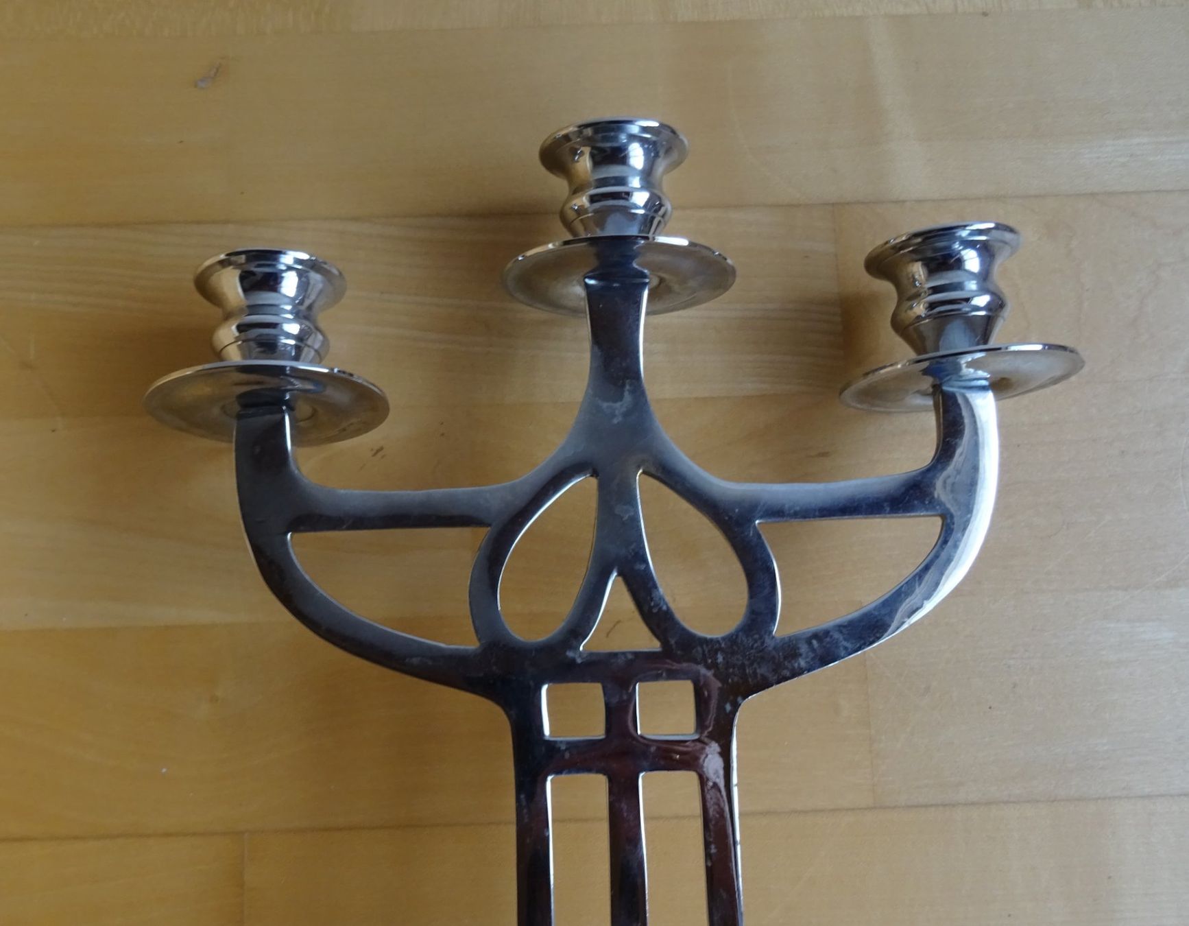 Kerzenständer: Kerzenständer Chrom Art Deco – Gebraucht aus Züberwangen von  3