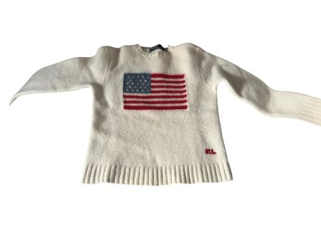 Ralph Lauren Hand-Knit Wool Sweater / Pullover US Flag