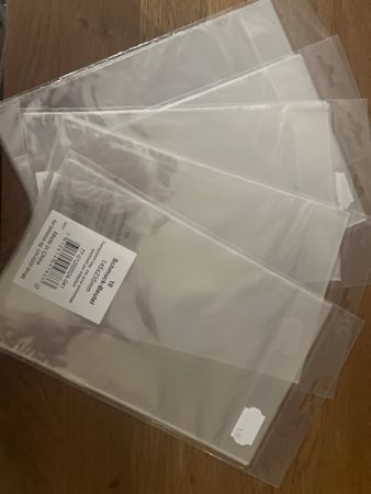 50 Schmuck-Beutel 145x235mm transparent neu