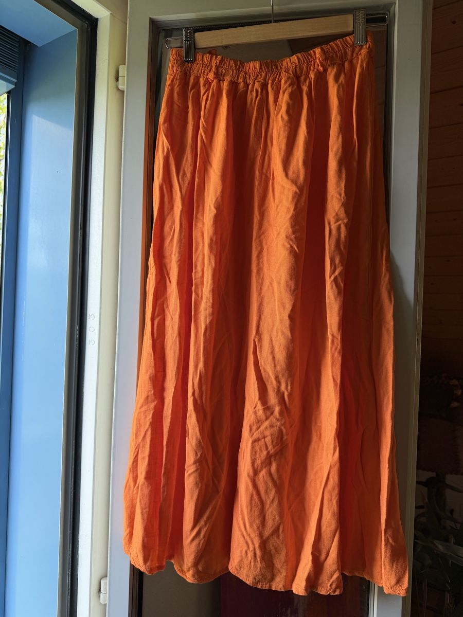Gonne: Orange Summer Skirt, Buttons – Usato da Zürich venduto da BettinaMarie2308 3
