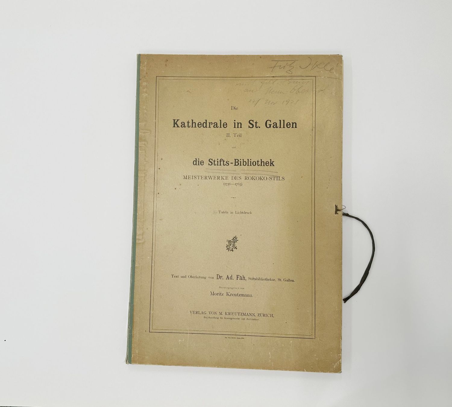 Libri: Die Kathedrale in St. Gallen, Antike Mappe, 1928 – Usato da St. Gallen venduto da winona04 1
