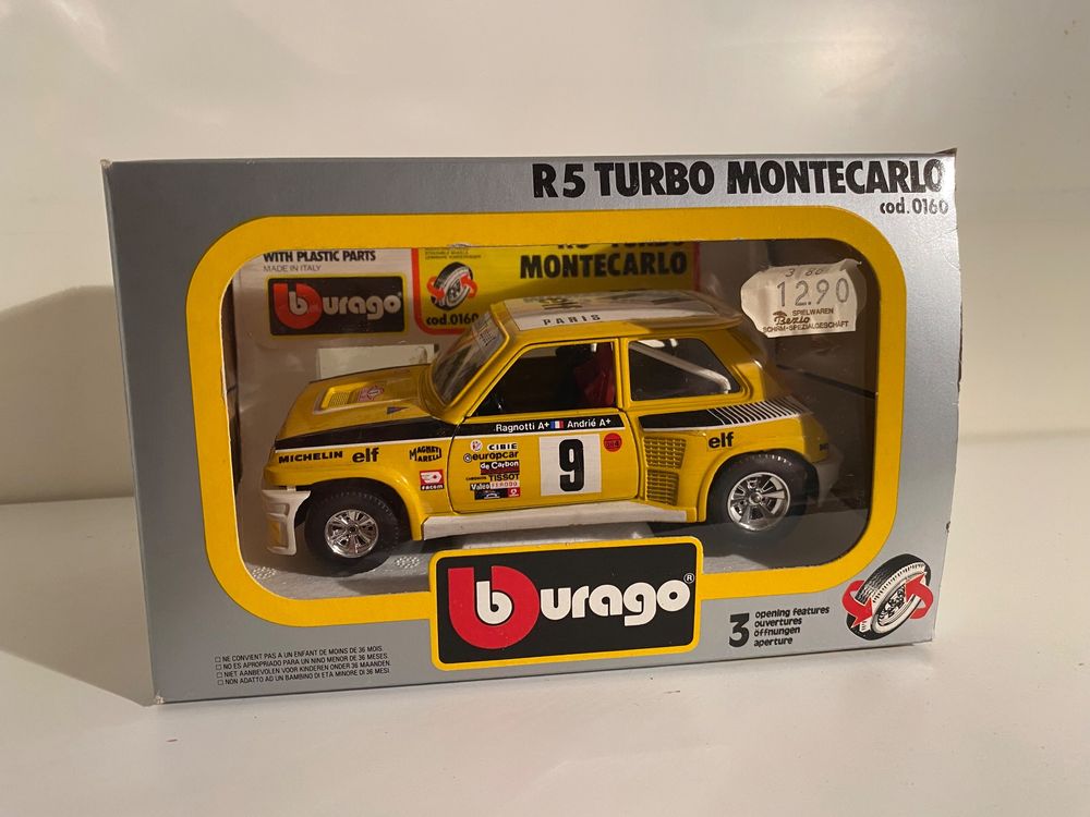 Burago Ancien 1/24 - Renault 5 Turbo - Rallye Monte Carlo 1981 / R5