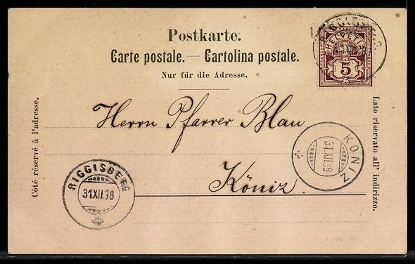Cartes postales: AK Rüeggisberg, Ortspartie mit Kirche – D'occasion à Berlin par bartko-reher 1