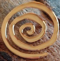 Wunderschöne Vintage Brosche, goldfarben, Spirale