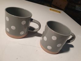 2 Stk Kaffeetassen Gisle grau